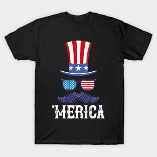 Funny Fourth of July 'Merica Patriotic Shirt T-Shirt